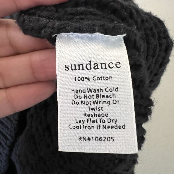 Sundance Short Sleeve‎ Sweater Womens M Black Chunky Knit My Everyday Boho - Picture 7 of 11